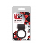 Чёрное эрекционное виброкольцо LIT-UP SILICONE STIMU RING 3 BLACK - Dream Toys - в Ачинске купить с доставкой