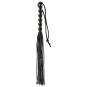 Чёрная мини-плеть из резины Rubber Mini Whip - 22 см. - Blush Novelties - купить с доставкой в Ачинске