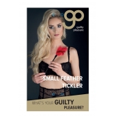 Пластиковая метелочка с красными пёрышками Small Feather Tickler - 32 см. - Blush Novelties - купить с доставкой в Ачинске