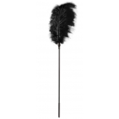 Стек с большим чёрным пером Large Feather Tickler - 65 см. - Blush Novelties - купить с доставкой в Ачинске