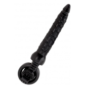 Черная вибронасадка с анальным стимулятором - ToyFa - в Ачинске купить с доставкой