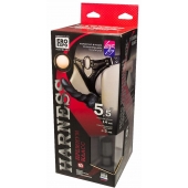 Пояс харнесс премиум класса WOMAN SIMPLEX(S) с 3 черными насадками - LOVETOY (А-Полимер) - купить с доставкой в Ачинске