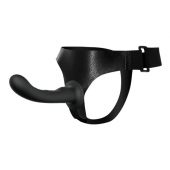 Страпон с изогнутой головкой Ultra Harness Curvy Dildo - 15,8 см. - Baile - купить с доставкой в Ачинске