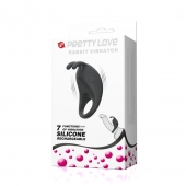Чёрное эрекционное кольцо с вибрацией Rabbit Vibrator - Baile - в Ачинске купить с доставкой