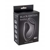 Чёрное эрекционное кольцо с анальной пробкой Button Anal Plug - Lola Games - в Ачинске купить с доставкой
