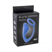 Синее эрекционное кольцо с анальной пробкой Button Anal Plug - Lola Games - в Ачинске купить с доставкой