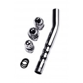 Металлический анальный душ с тремя насадками - ToyFa - купить с доставкой в Ачинске