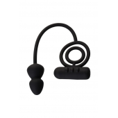 Чёрное эрекционное кольцо с вибропулькой и анальным хвостом - Erotist Adult Toys - в Ачинске купить с доставкой