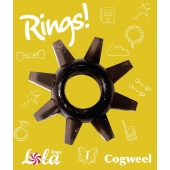 Чёрное эрекционное кольцо Rings Cogweel - Lola Games - в Ачинске купить с доставкой