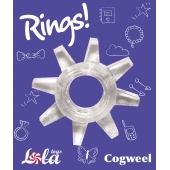 Прозрачное эрекционное кольцо Rings Cogweel - Lola Games - в Ачинске купить с доставкой