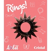 Чёрное эрекционное кольцо Rings Cristal - Lola Games - в Ачинске купить с доставкой