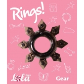 Чёрное эрекционное кольцо Rings Gear - Lola Games - в Ачинске купить с доставкой