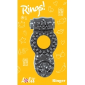Чёрное эрекционное кольцо Rings Ringer - Lola Games - в Ачинске купить с доставкой