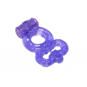 Фиолетовое эрекционное кольцо Rings Treadle с подхватом - Lola Games - в Ачинске купить с доставкой