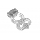 Прозрачное эрекционное кольцо Rings Treadle с подхватом - Lola Games - в Ачинске купить с доставкой