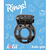 Черное эрекционное кольцо с вибрацией Rings Axle-pin - Lola Games - в Ачинске купить с доставкой