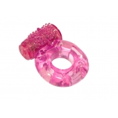 Розовое эрекционное кольцо с вибрацией Rings Axle-pin - Lola Games - в Ачинске купить с доставкой