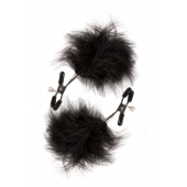 Зажимы для сосков с пухом FEATHERED NIPPLE CLAMPS - Blush Novelties - купить с доставкой в Ачинске