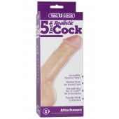 Насадка-реалистик для трусиков Vac-U-Lock 5  Realistic - 12,7 см. - Doc Johnson - купить с доставкой в Ачинске