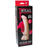 Телесная насадка REAL Standard с усиками на основании - 19 см. - LOVETOY (А-Полимер) - купить с доставкой в Ачинске