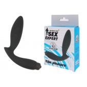 Чёрный вибростимулятор простаты Sex Expert Vibe Pleasure - Sex Expert - в Ачинске купить с доставкой