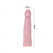Телесная насадка с вибрацией Sex Expert - 18 см. - Sex Expert - в Ачинске купить с доставкой