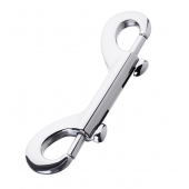Серебристый двухсторонний карабин TOYFA Metal - ToyFa - купить с доставкой в Ачинске
