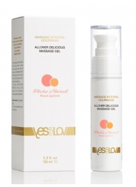 Универсальный массажный гель-смазка Allover Delicious Massage Gel с ароматом персика и аброкоса - 50 мл. - YESforLOV - купить с доставкой в Ачинске