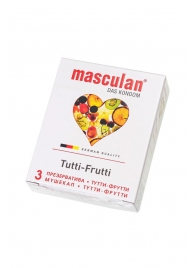 Жёлтые презервативы Masculan Ultra Tutti-Frutti с фруктовым ароматом - 3 шт. - Masculan - купить с доставкой в Ачинске