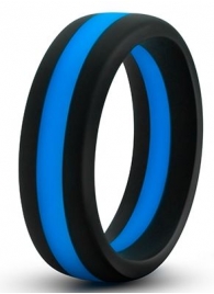 Черно-синее эрекционное кольцо Silicone Go Pro Cock Ring - Blush Novelties - в Ачинске купить с доставкой
