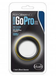 Черно-желтое силиконовое эрекционное кольцо Silicone Go Pro Cock Ring - Blush Novelties - в Ачинске купить с доставкой