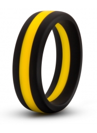 Черно-желтое силиконовое эрекционное кольцо Silicone Go Pro Cock Ring - Blush Novelties - в Ачинске купить с доставкой