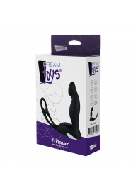 Черный вибромассажер простаты P-PLEASER W ERECTION ENHANCE - Dream Toys - в Ачинске купить с доставкой