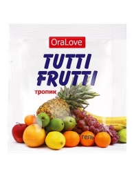 Пробник гель-смазки Tutti-frutti со вкусом тропических фруктов - 4 гр. - Биоритм - купить с доставкой в Ачинске