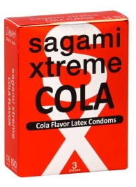 Ароматизированные презервативы Sagami Xtreme COLA - 3 шт. - Sagami - купить с доставкой в Ачинске