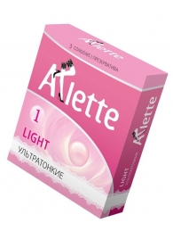 Ультратонкие презервативы Arlette Light - 3 шт. - Arlette - купить с доставкой в Ачинске