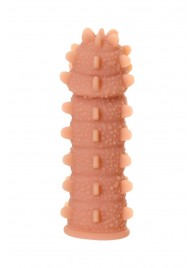 Телесная реалистичная насадка KOKOS Extreme Sleeve 04 с дополнительной стимуляцией - 12,7 см. - KOKOS - в Ачинске купить с доставкой