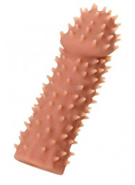 Телесная реалистичная насадка KOKOS Extreme Sleeve 07 с дополнительной стимуляцией - 12,7 см. - KOKOS - в Ачинске купить с доставкой