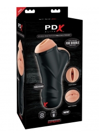 Мастурбатор в колбе с двумя тоннелями Double Penetration Vibrating Stroker - Pipedream - в Ачинске купить с доставкой