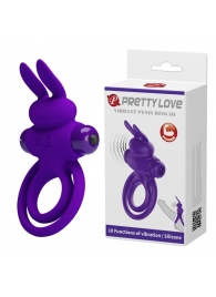 Фиолетовое эрекционное кольцо с вибростимуляцией клитора Vibrant Penis Ring III - Baile - в Ачинске купить с доставкой