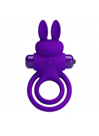 Фиолетовое эрекционное кольцо с вибростимуляцией клитора Vibrant Penis Ring III - Baile - в Ачинске купить с доставкой
