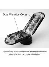 Черный мастурбатор Flip Zero с вибрацией - Tenga - в Ачинске купить с доставкой