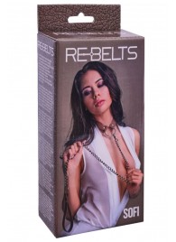 Коричневый поводок и чокер с кольцом Sofi - Rebelts - купить с доставкой в Ачинске