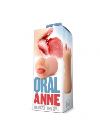 Телесный мастурбатор-ротик с язычком Oral Anne - Blush Novelties - в Ачинске купить с доставкой