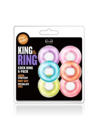 Набор из 6 эрекционных колец King of the Ring - Blush Novelties - в Ачинске купить с доставкой