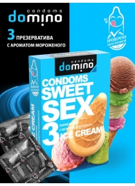 Презервативы для орального секса DOMINO Sweet Sex с ароматом мороженого - 3 шт. - Domino - купить с доставкой в Ачинске