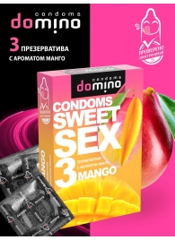 Презервативы для орального секса DOMINO Sweet Sex с ароматом манго - 3 шт. - Domino - купить с доставкой в Ачинске
