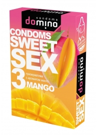 Презервативы для орального секса DOMINO Sweet Sex с ароматом манго - 3 шт. - Domino - купить с доставкой в Ачинске