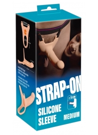 Силиконовый полый страпон на ремнях Silicone Strap-on - 16 см. - Orion - купить с доставкой в Ачинске