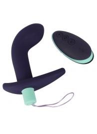 Темно-фиолетовый вибростимулятор простаты с пультом ДУ Remote Controlled Prostate Plug - Orion - в Ачинске купить с доставкой